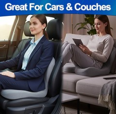 Ergonomic Memory Foam Seat Cushion with Lumbar and Back Support Coccyx Cushion