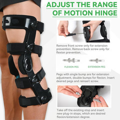 Adjustable Hinged Knee Brace for ACL MCL PCL Sports Injuries – XL Left