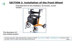 Carbon Fiber Foldable Rollator Walker Blue Color in Stock, Model Number W102