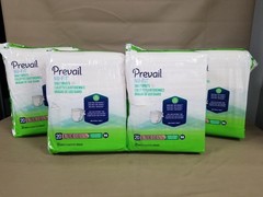 OPEN BOX of Four Prevail Nu-Fit Daily Briefs Size XL Packages 20 Each Package