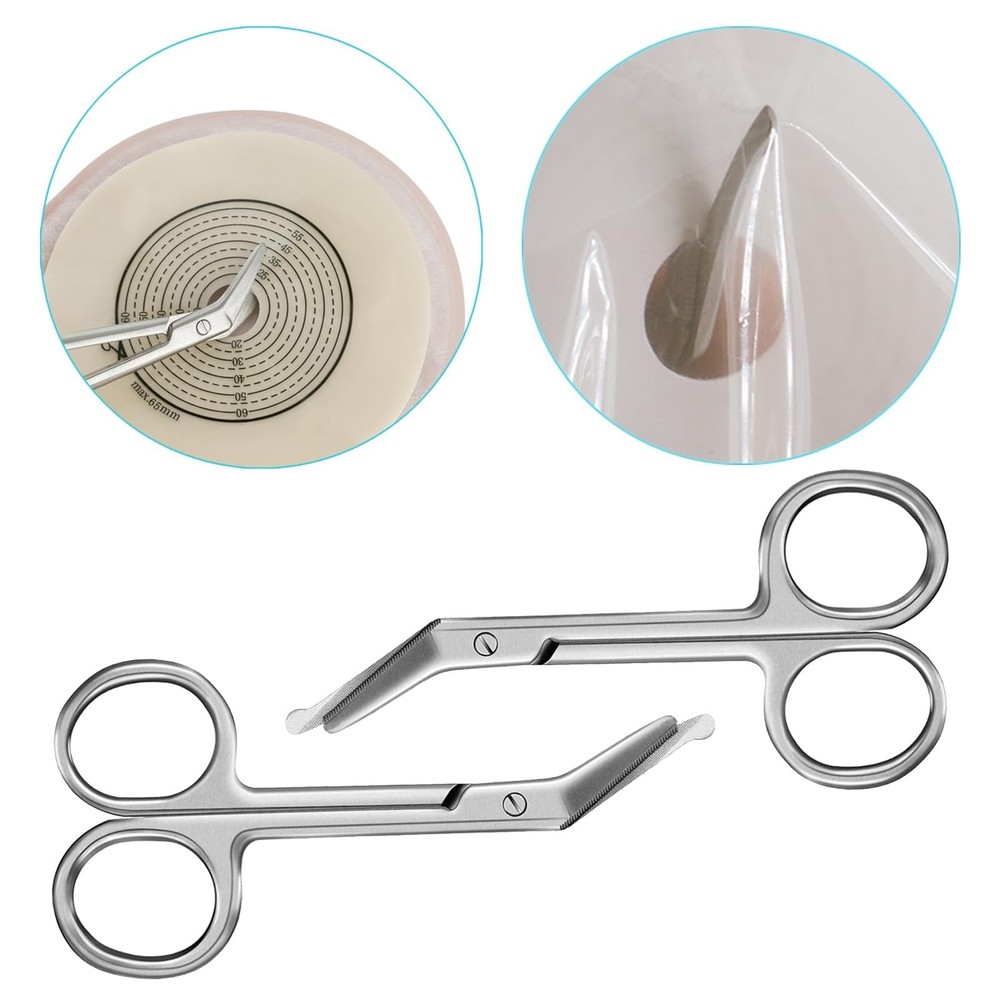 2-Piece Ostomy Scissors, Ostomy Supplies for Ostomy Care, Colostomy, Urothrostom