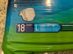 Prevail Per-Fit Adult Incontinence Briefs Maximum Plus Absorbency 18 ct size L