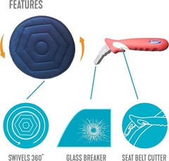 Auto Mobility Combo Pack, Handybar and Swivel Seat Cushion Bundle, Non-Slip E…
