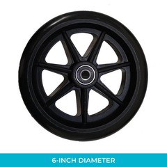 NEW Replacement Wheels Walker Rollator 6 In. (Set of 2) for Stander Able Life