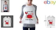 Disposable Adult Bibs with Cute Crab Pattern, Waterproof and Rollable, 500 Count