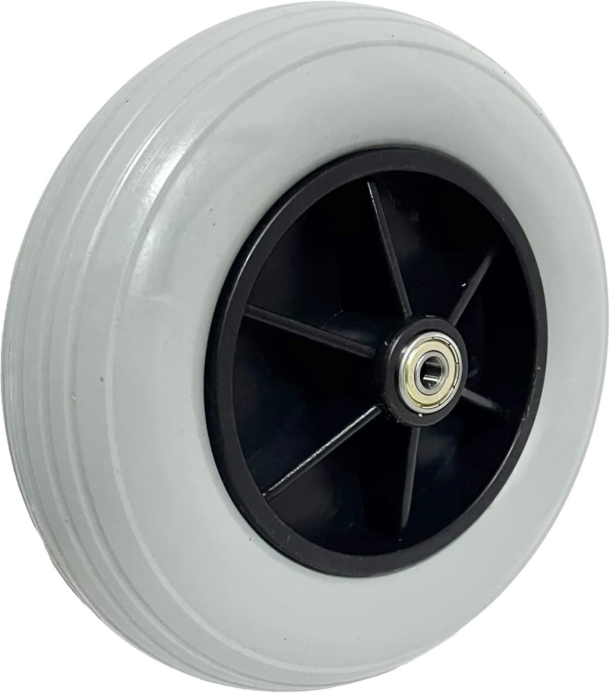 8″ x 2″ (200×50) Caster Solid Rubber Front Rear 1 Count (Pack of 1), Grey