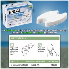 B-Sure Anal Leakage Pads Box of 24 Pads – 8 pack/192 pads