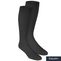 Compression Stockings Knee High Black Large 15-20 mmHg Nylon Blend