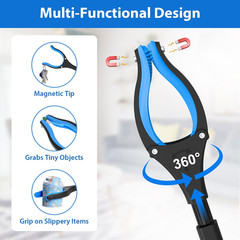 Grabber Reacher Tool 36 Inch, Foldable Grabber with Anti-Slip 360° Rotating Jaw,