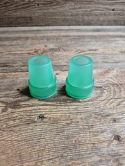 2 Pcs: 3/4″ (19mm) Glow in the Dark Rubber Tips Ferrules for Walking Canes-Green