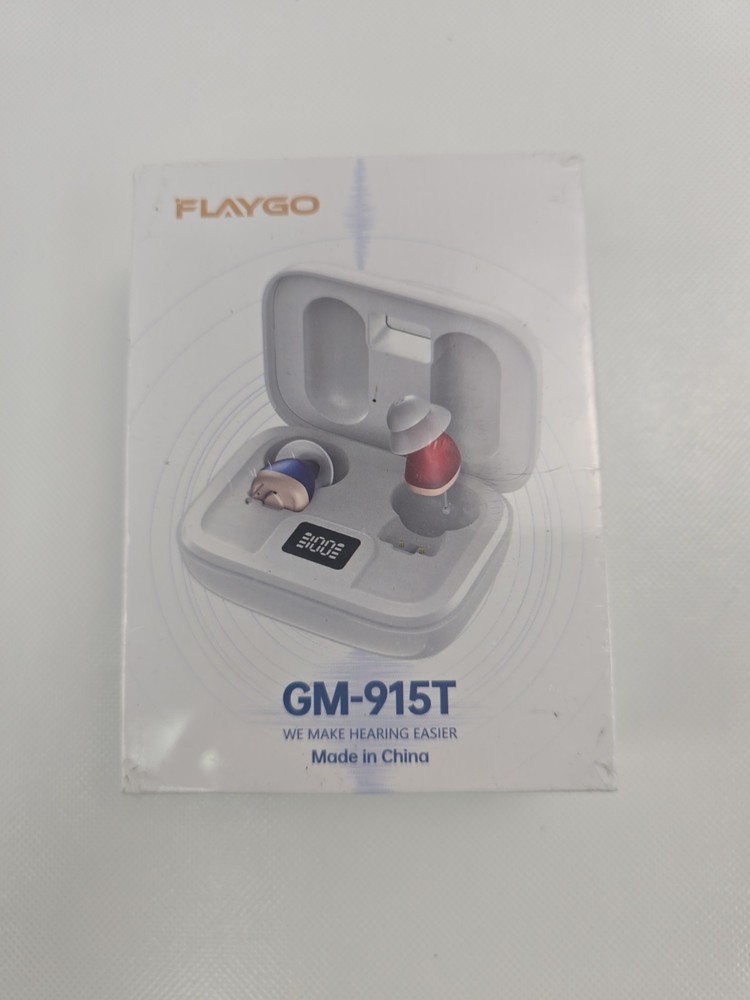FLAYGO GM-915T Rechargeable In the Canal Hearing Aid Multicolor w/ Charging Case