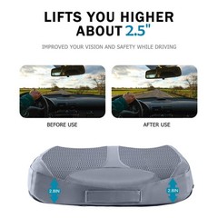 Memory Foam Car Seat Cushion for Short Drivers – Height Booster, Pain Relief, Do