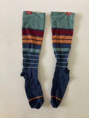 Vim Vigr Striped Compression Socks Size S/M Nylon Moisture Wicking 15-20 mmHg