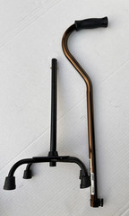 Lumex Bariatric Quad Cane Heavy Duty Walking Stick Large 4 Rubber Feet Base