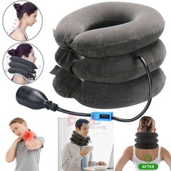 Adjustable Inflatable Neck Pillow Travel Cervical Neck Traction Collar Brace