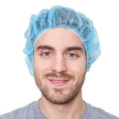 Unisex Polypropylene Bouffant Caps 100 Pack, Blue 21″ Disposable Hair Covers
