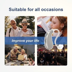 Behind the Ear Sound Amplifier BTE Digital Hearing Aids For Seniors Hearing Loss