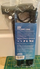 Carex Folding Soft Grip Walking Cane – Height Adjustable Cane With Wrist Strap