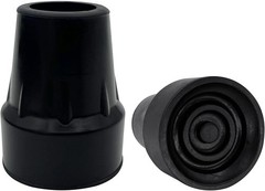 Durable 7/8 Inch Cane Tips – Metal Reinforced Skid-Resistant Rubber, Pack of 2