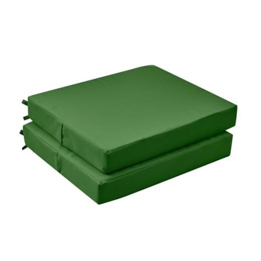 GUHER Outdoor Chair Cushions Set of 18.5x16x3 Inch (Pack of 2) Forest Green