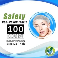 Global Industrial Polypropylene Bouffant Cap 21″ White 100/Bag