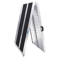 96″ Long Aluminum Multifold Wheelchair Scooter Mobility Ramp 600lb Capacity