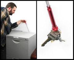 Flexible Magnetic Pickup Tool 24 Inch Claw Grabber W LED Light Heavy Duty Steel