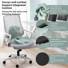 Trucker Seat Cushions with Lumbar Support & Massage Head for Long Sitting Pads
