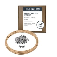 House2Home Upholstery Stay Wire for Sofa Furniture Springs, 20ft with Brown