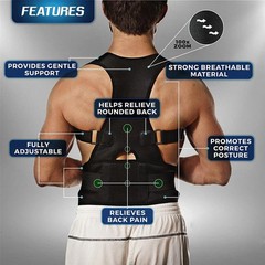 Magnetic Posture Corrector Back Shoulder Support Brace Belt for Men Women
