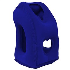 Inflatable Travel Pillow Headrest Neck Chin Support Air Cushion for Airplane Car