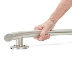 Seachrome 30 Designer Crescent Curved Bathroom Shower Grab Bar Satin Finish