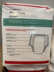 Cardinal Health WINGS Youth Pants S/M 38-65 lbs Unisex 17 Ct Case of 4 Packs