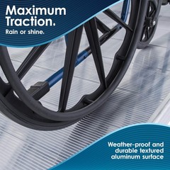 Aluminum Wheelchair Ramp with Handrails – 10′ L