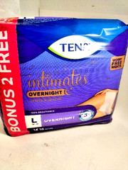 Tena Intimates Overnight Incontinence Underwear 16 Count Sz Large 39 To 52 In.