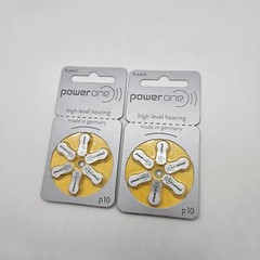 Lot of 16x Packs – Battery 10 PowerOne p10 Zinc Air Hearing Aid Batteries
