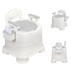 Portable Commode Chair with Removable Armrest, Bedside Commode Chair 220lbs