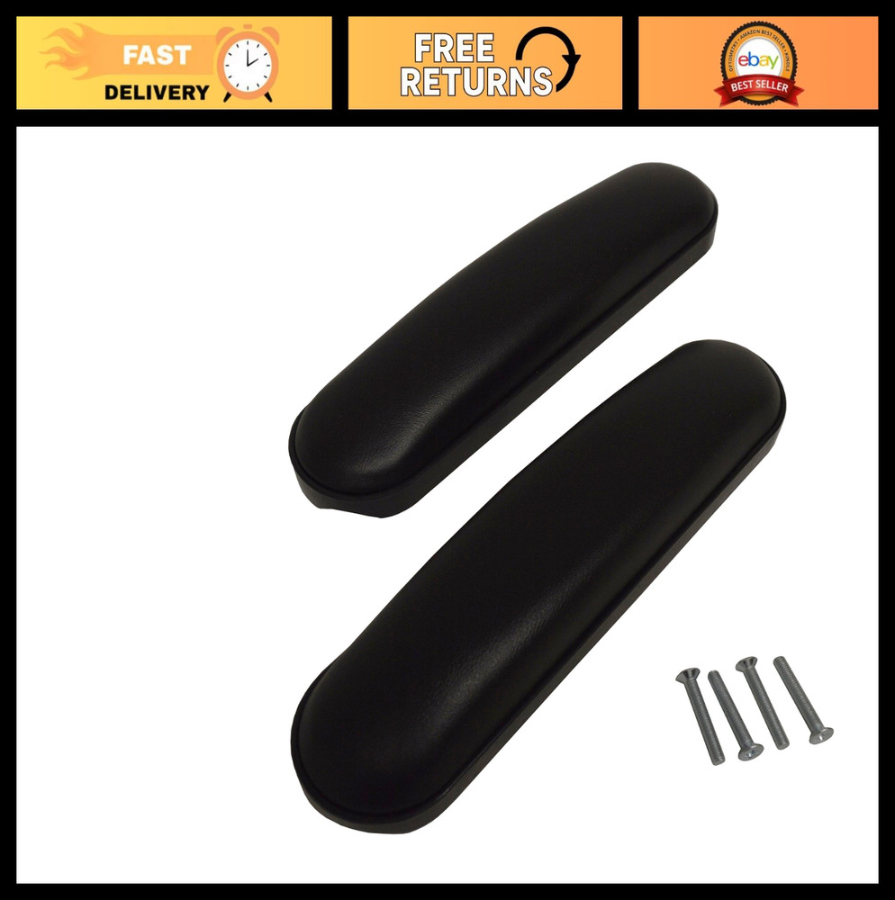 Universal Wheelchair Arm Pads (9-1/8″) – Black Pair, Fits Most Manual Desk Wheel