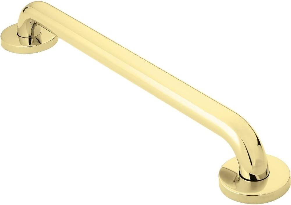 Bathroom Polished Brass Safety 24-Inch Shower Grab Bar W/ Concealed Screws