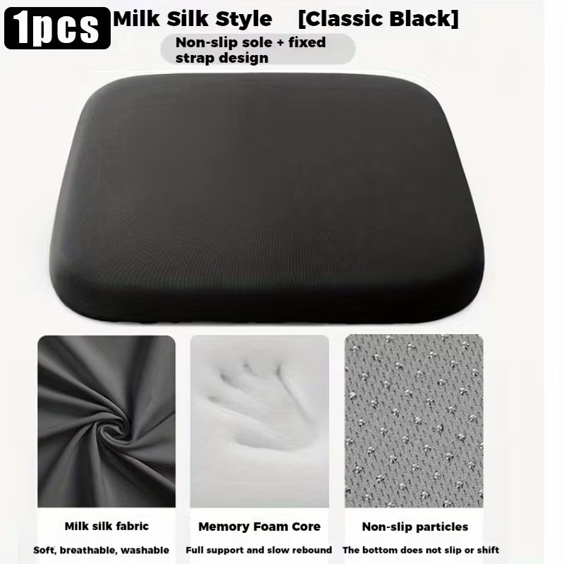 1.5″ Thick Memory Foam Seat Cushion Pad Office Truck Chair Detachable Cover