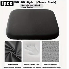 1.5″ Thick Memory Foam Seat Cushion Pad Office Truck Chair Detachable Cover