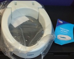 LPN – Compass Health Carex Hinged Elongated Toilet Seat Riser – Adds 3.5″