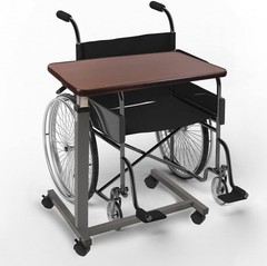 Vaunn Medical Adjustable Overbed Table with Wheels – Hospital & Home Use