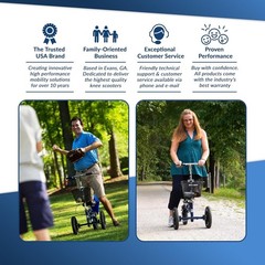 Steerable All Terrain Knee Scooter – Heavy Duty Foldable Knee Walker & Mobili…