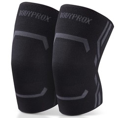 Bodyprox Knee Compression Sleeve 2 Pack for Men Women Medium