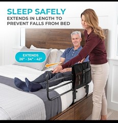 Stander EZ Adjust Bed Rail, Adjustable Bedrail Safety Assist Railing for Elderly