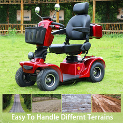 4 Wheel 500W Mobility Scooters 48V 20Ah 31 miles10mph 330lbs for Adult Senior