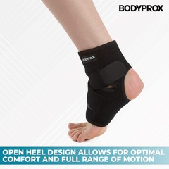 Bodyprox Ankle Support Brace, Breathable Neoprene Sleeve, Adjustable One Size