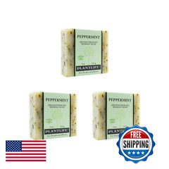 Plantlife Peppermint 3-Pack Bar Soap – Moisturizing And Soothing Soap For Your