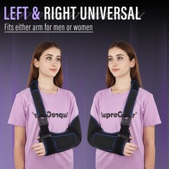 Medium Black Dark Blue Arm Sling Shoulder Immobilizer Rotator Cuff Support